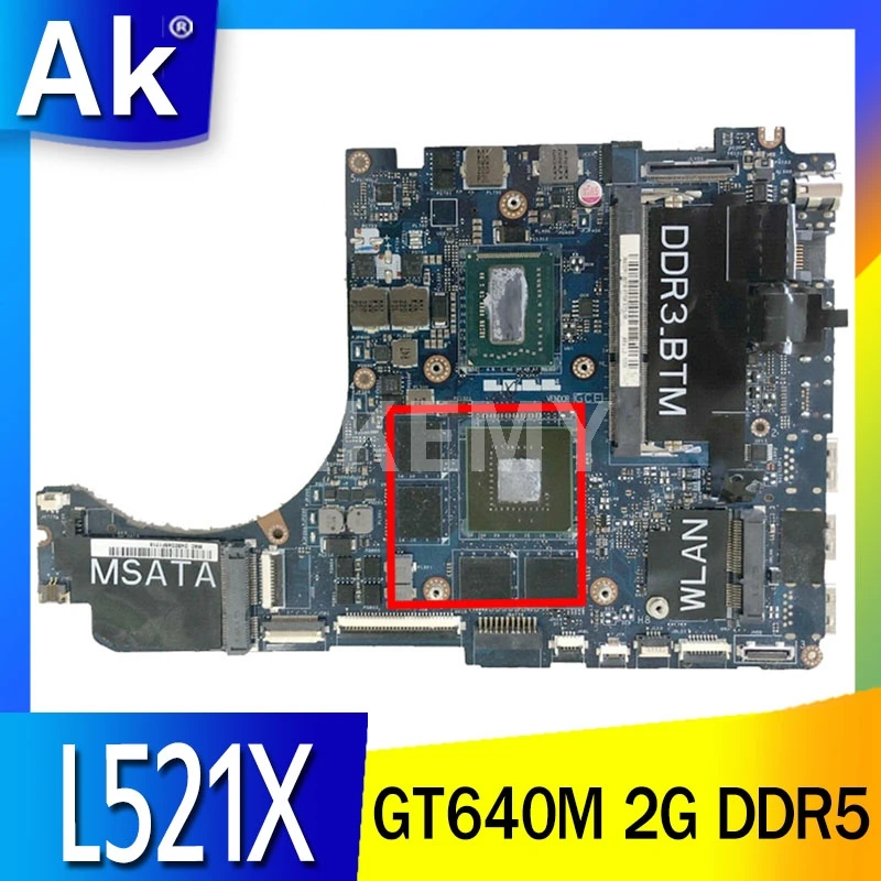 

Akemy CN-0TRPPH 0TRPPH TRPPH QBL00 LA-7851P For dell XPS 15 L521X 15.6 inch laptop motherboard I7-3632QM HD4000+GT640M 2G GDDR5