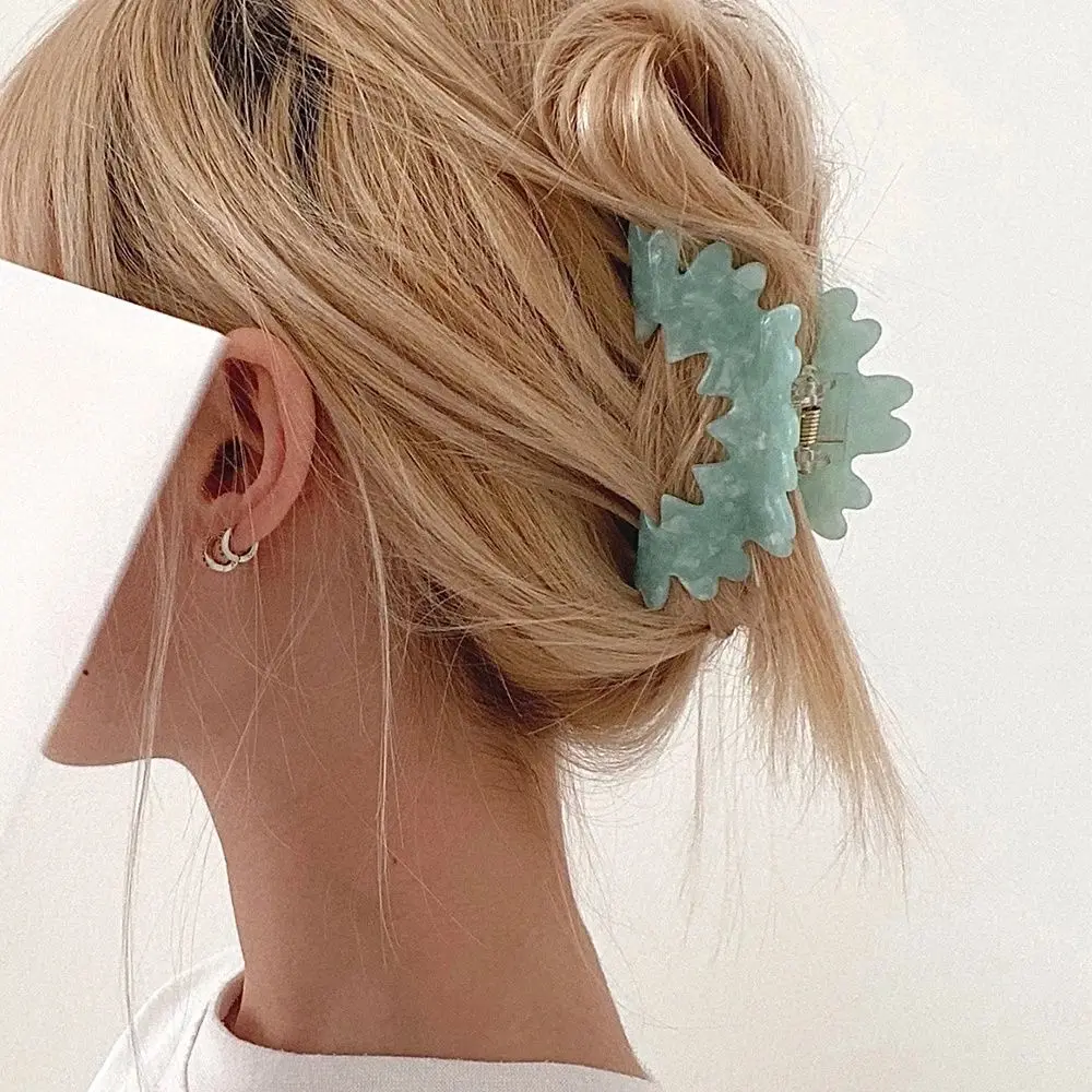 

Accessories Styling Tools Girls Woman Hairgrip Irregular Hair Claw Shark Clips Headwear Semicircle Flowers Barrettes