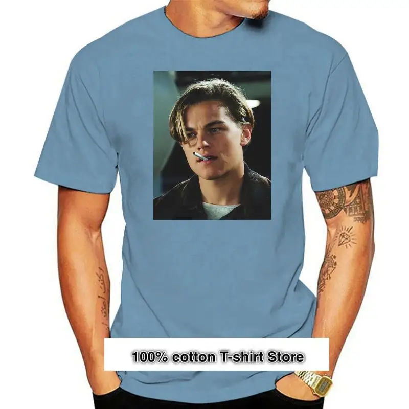 

Camiseta de Leonardo dicapro para hombre, camisa diver100, Camiseta Basic XXX estampada de манга corta