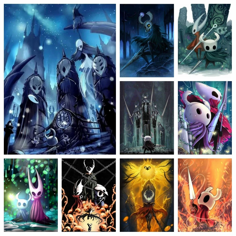 Diamond Embroidery Painting Hollow Knight Mosaic Picture Of Rhinestone Hot Game Characters Needlework Craft&Hobby Gift Wall Ar