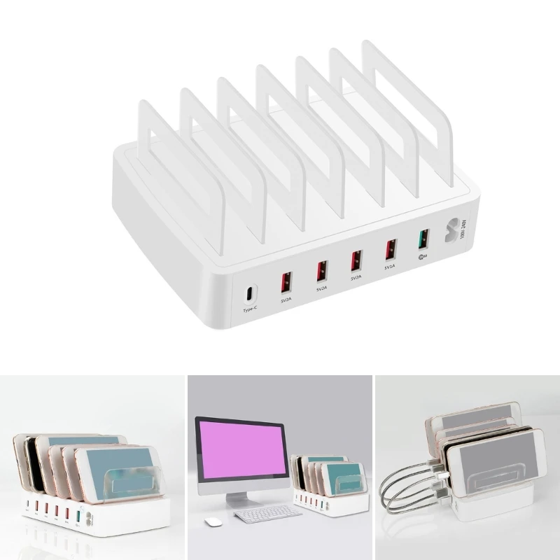 

Multi USB Station, 40W 6-Port USB Multi Port USB Charging Station for Multiple Device for Drop Shipping