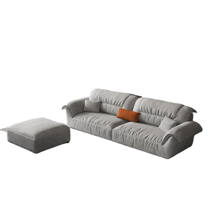 

Hot High Quality Italian Design Furniture Boucle Fabric Leisure 3 Seater Leather Modern Living Room Velvet Fabric Hotel Sofa