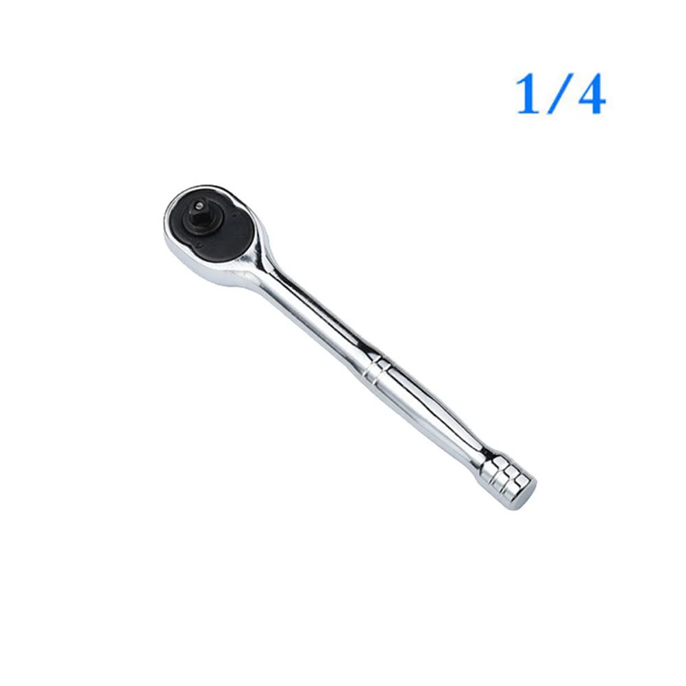 

1/4 3/8 1/2 24 Teeth Reversible High Torque Ratchet Wrench Socket Quick Release Square Head Spanner For Repairing Hand Tools