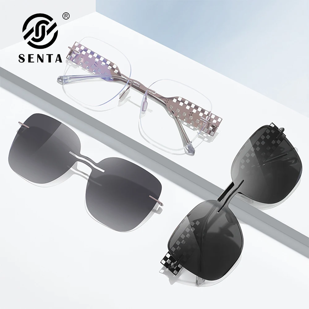 Женские очки большого размера без оправы женские Рецептурные в тренде