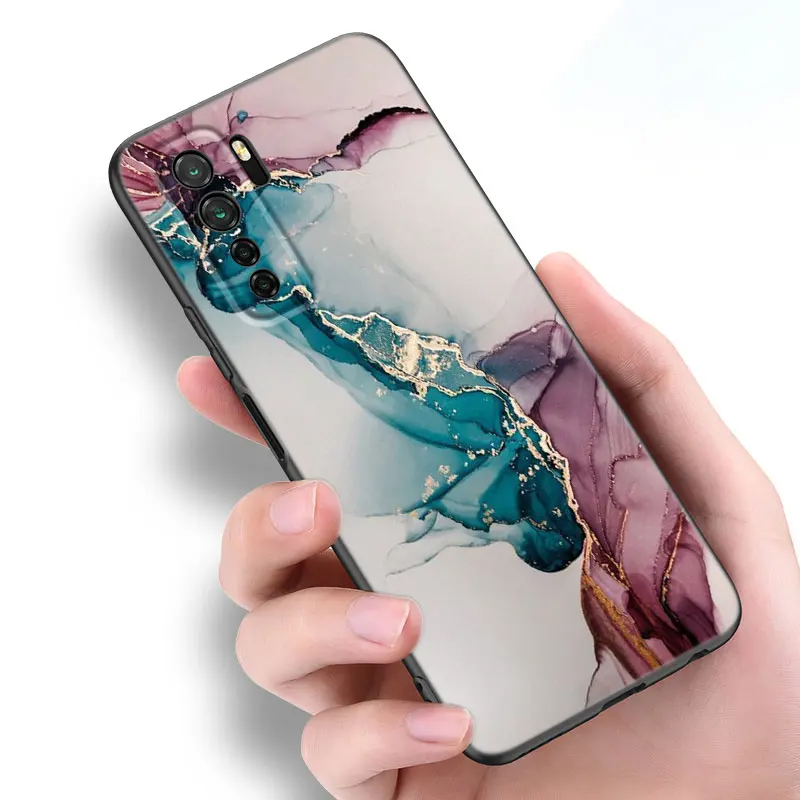Чехол с акварельным мраморным узором для телефона Huawei Honor 60 50 SE 30S Mate 30 20 10 Lite 40 Nova 9 8