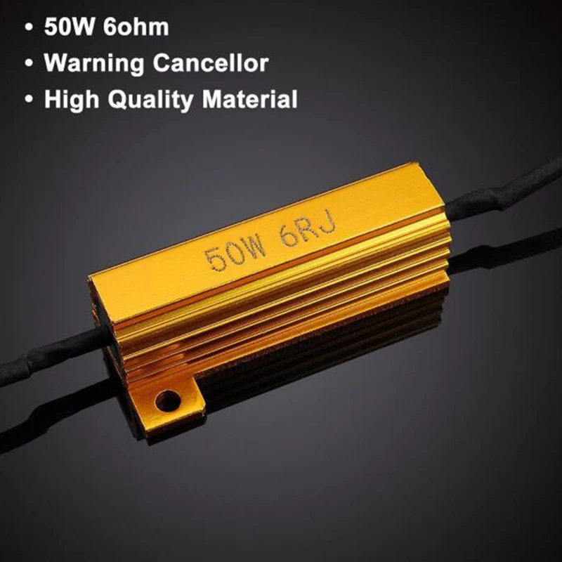 

4PCS/set 50W 6 Ohm Load Resistor For Fix LED Bulb Fast Hyper Flash Turn Signal Blinker Brand New High Quality Warning Canceller