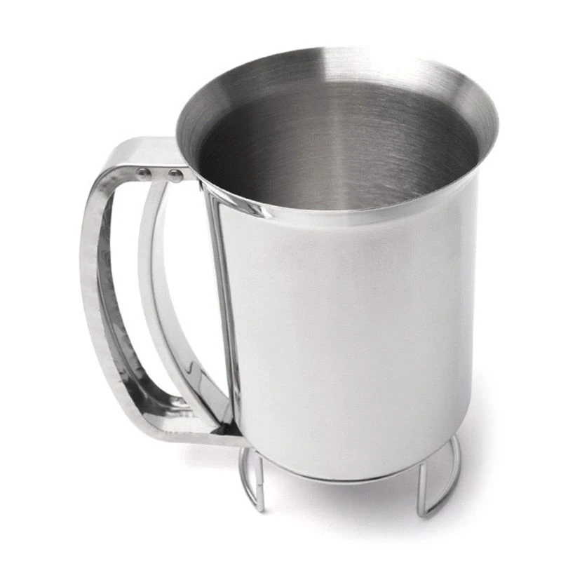 

Stainless Steel Cupcake Waffle Batter Funnel Pancake Dispenser Cream Separator