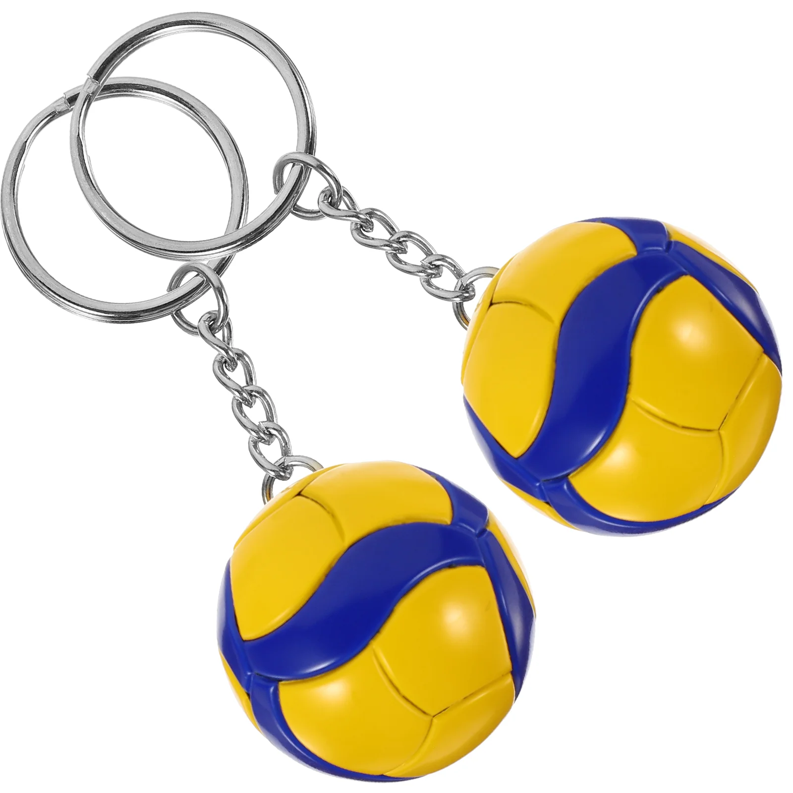 

2 Pcs Key Chains Car Keys Volleyball Model Toy Multi-function Keychain Hanging Bag Pendant Accessory Decorative Compact Student