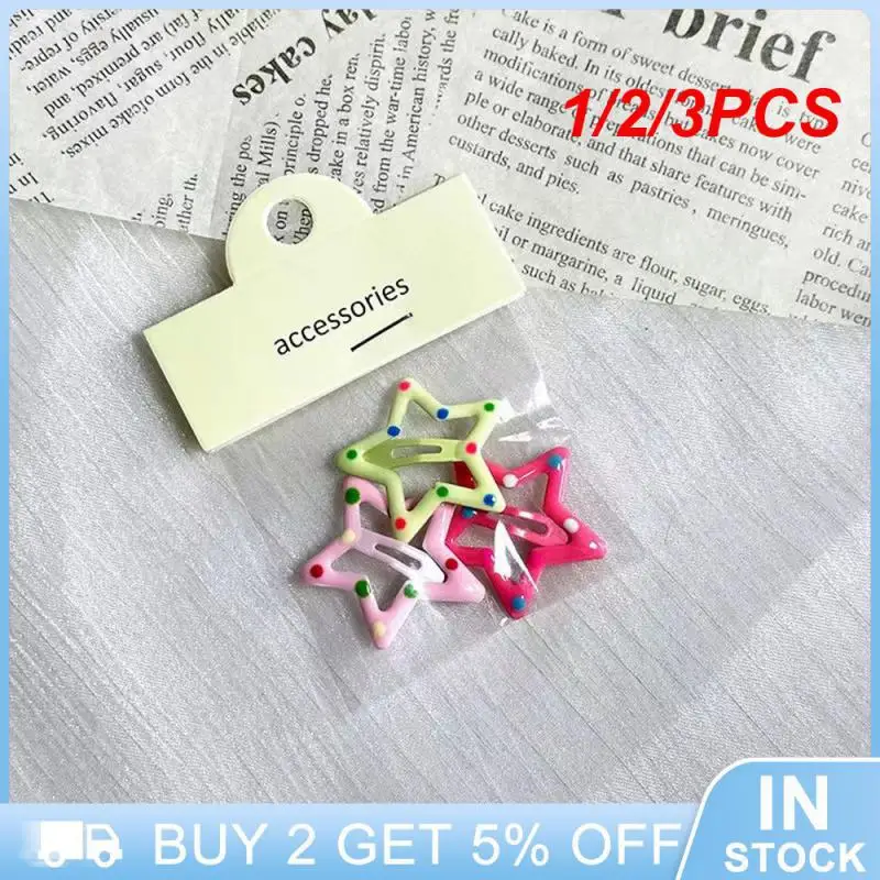 

1/2/3 шт. Изысканная капля масла детская карта для выдачи мини Bb клипса звезда челка клипса фотозвезда пентаграмма свежий сладкий