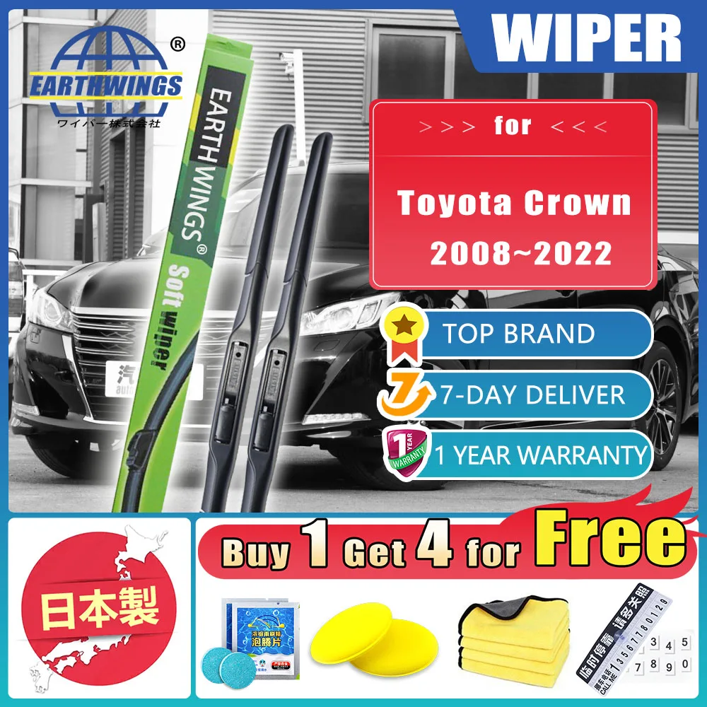 

For Toyota Crown 2008~2022 2010 2013 2017 2012 2018 S180 S200 S210 S220 AR Windshield Blades Accessories Protective Cleaning 2X