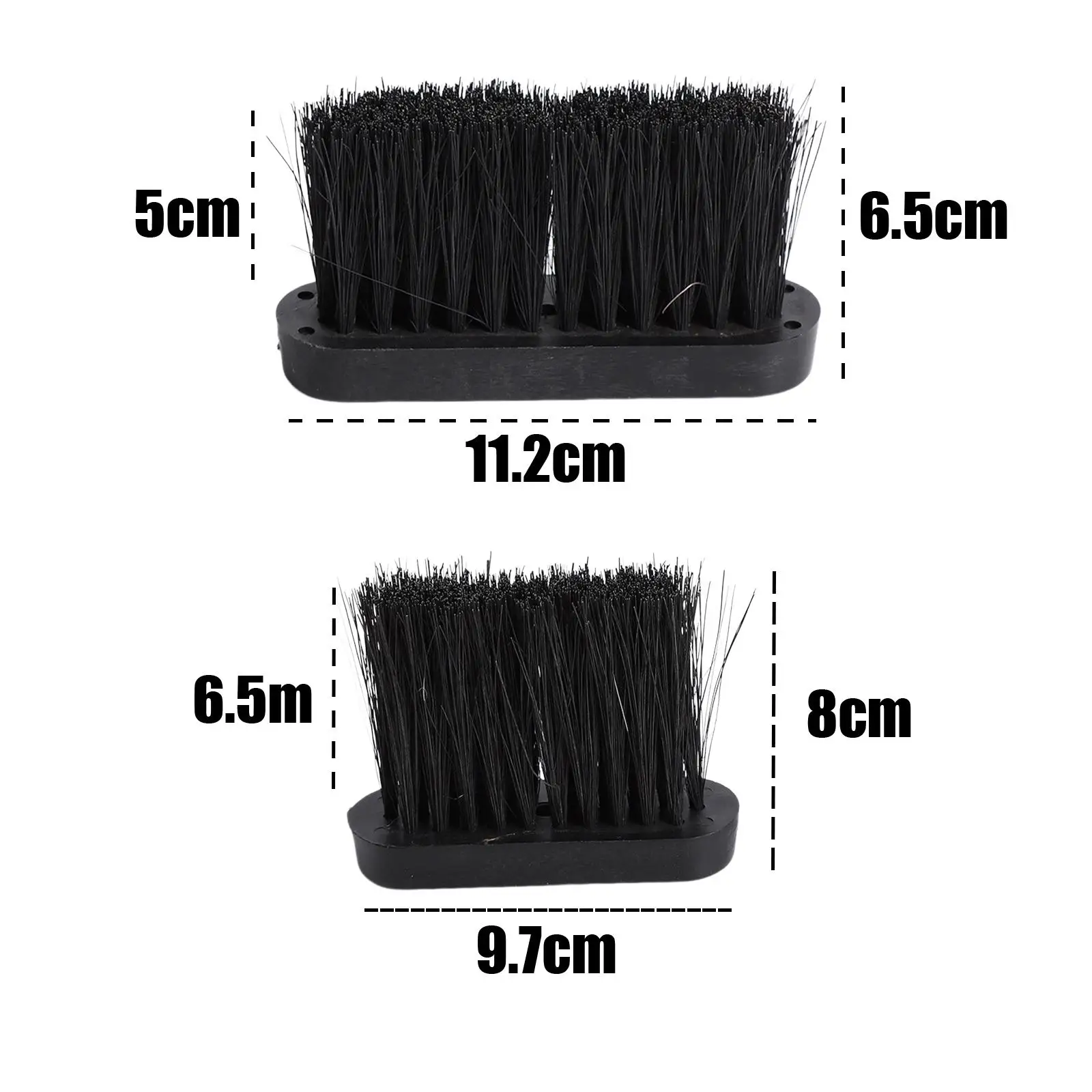 

Set of 2 Fireplace Brush Oblong Replacement with Plasitc Handle Durable Chimney Cleaning Firewood Fireplace for Grills Fire Pits