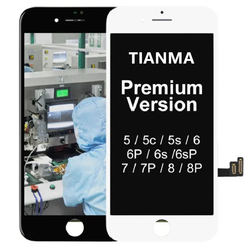 

For iPhone X For iPhone 5S SE 6 Plus LCD Screen Tianma Replacement with Touch Screen For iPhone 7 Plus 8 Plus LCD Display