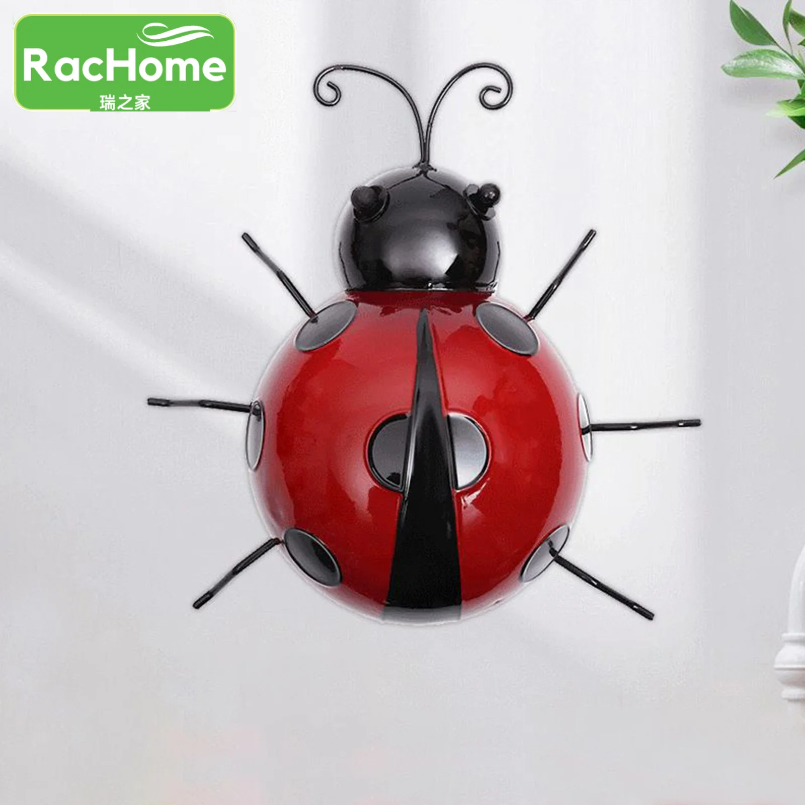 10/16/20 см Кованая сталь Маленькая божья коровка декор для наружного декора садовых фигурок декоративный металлический забор фигурка.