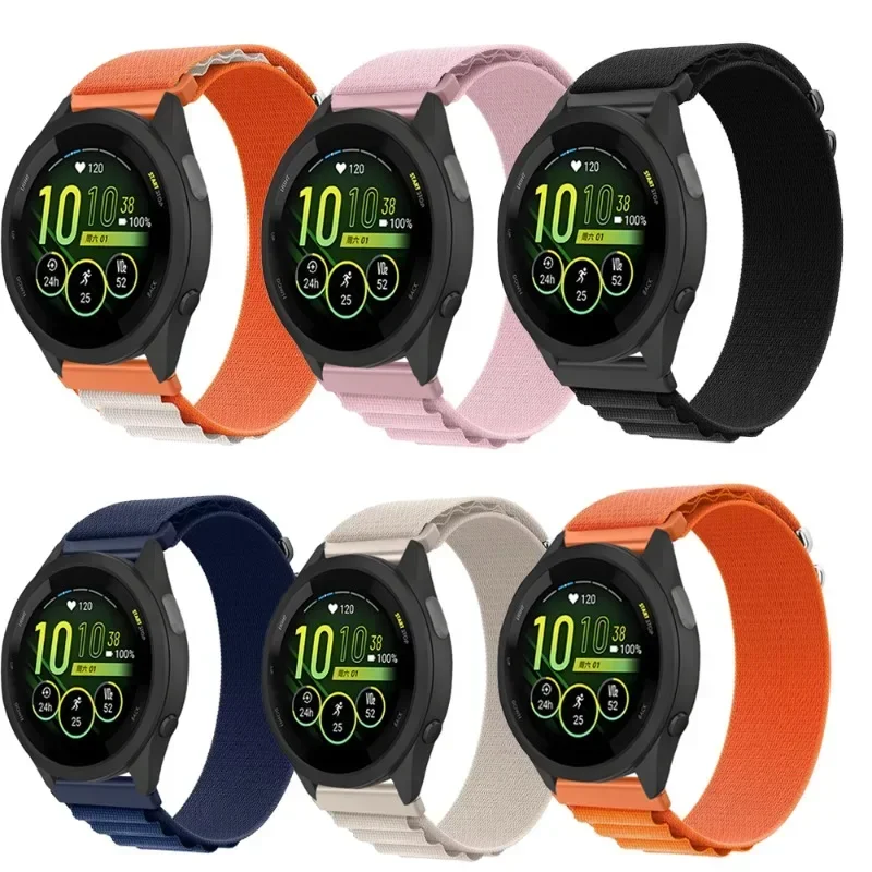 Нейлоновый ремешок Alpine для Garmin Forerunner 55 265 965 Браслет 955 645 Venu 3 Vivomove 20 мм 22 Move Trend Belt