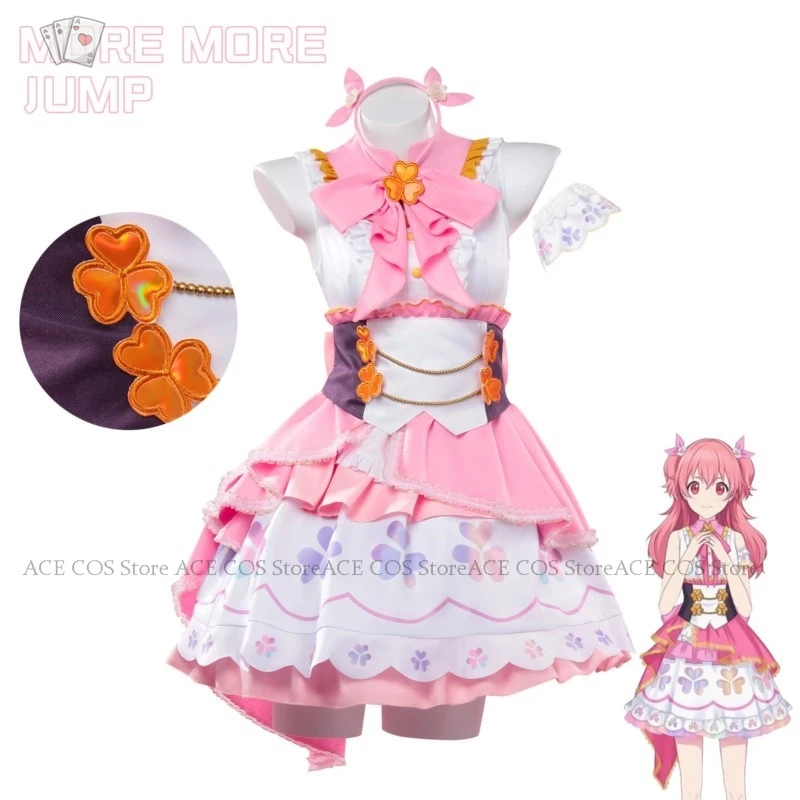 Customized Airi Momoi Cosplay Project Sekai Colorful Stage Costume Clothes Lolita Pink Facny Dress Halloween Party