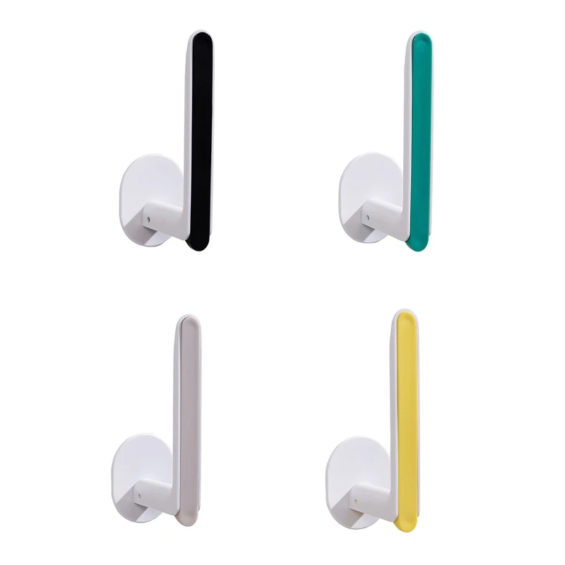 

Wall Mounted Pull Down L-Shaped Coat Hook Folding Floating Rack Adhesive Multifunctional Hanger Toilet Paper Holder