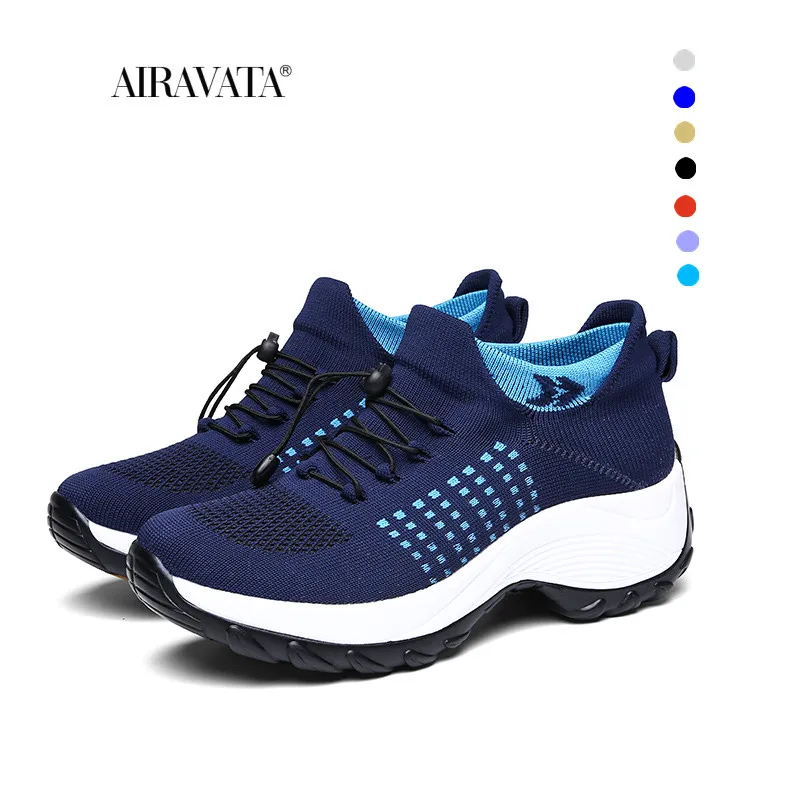 Women Sneakers Shoes Mesh Lightweight Fashion Increase Women's Walking Shoes Casual Ladies Breathable Basket Sport Femme