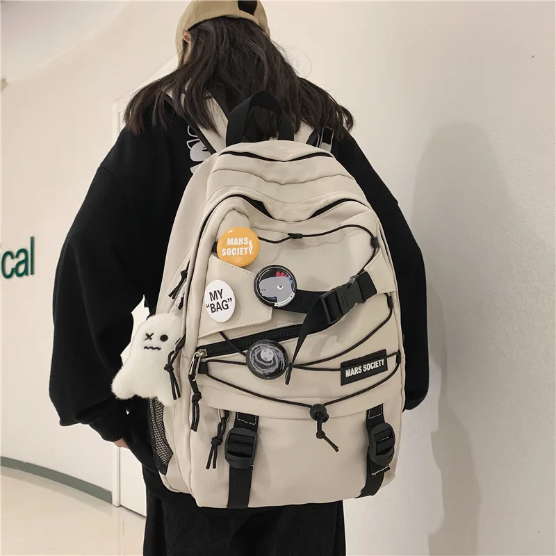 

Women Men Backpack Large Student Shoulder Bag Fashion Unisex Canvas Laptop Backpacks for School Teenagers Boys 2022 Rucksack