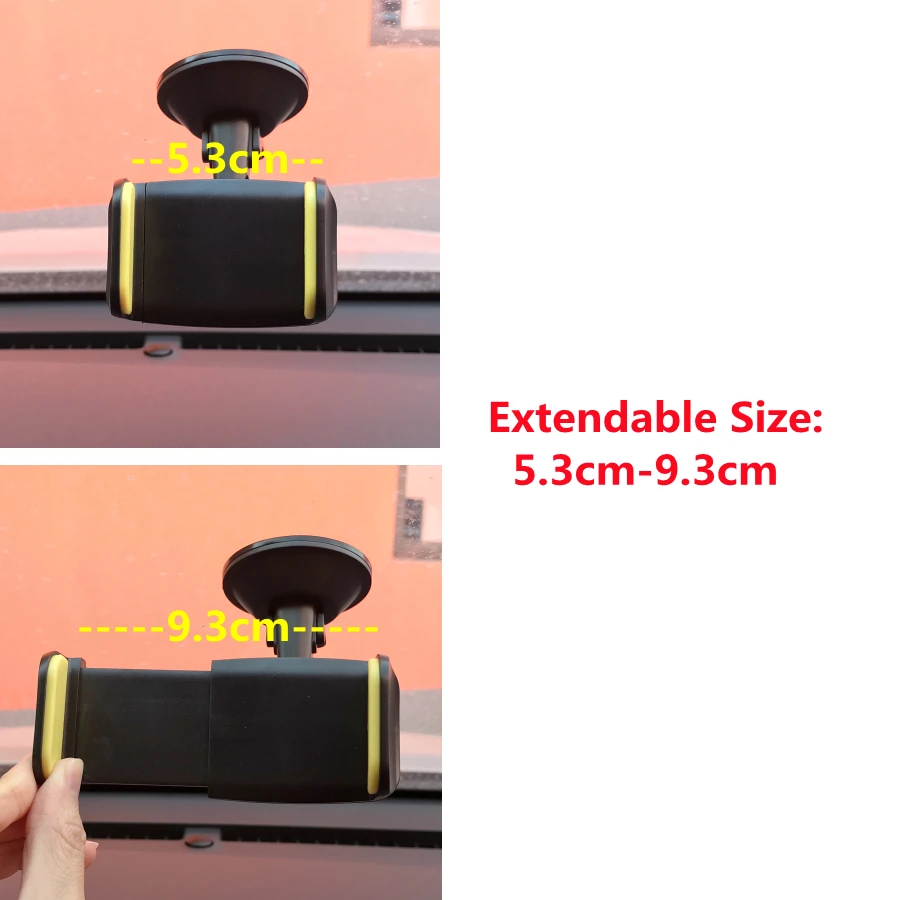 93mm extendable windshield car holder 360 rotatable car phone holder universal gps stand mount support window glass car holder free global shipping