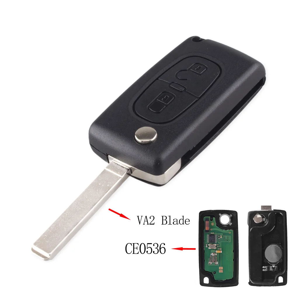 Ключ-раскладушка KEYYOU для Peugeot 307 207 107 308 3008 407 407 607 Citroen C2 C3 C4 C5 C6 C8 433 МГц чип ID46