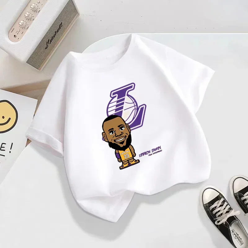 Детская летняя футболка с коротким рукавом принтом звезд