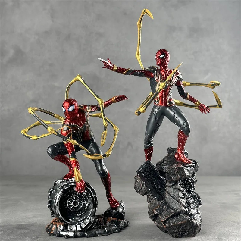

20-25cm Steel Spider Man character Marvel Avengers anime PVC model Infinite Life War Action Doll Decoration Children's Toy Gift