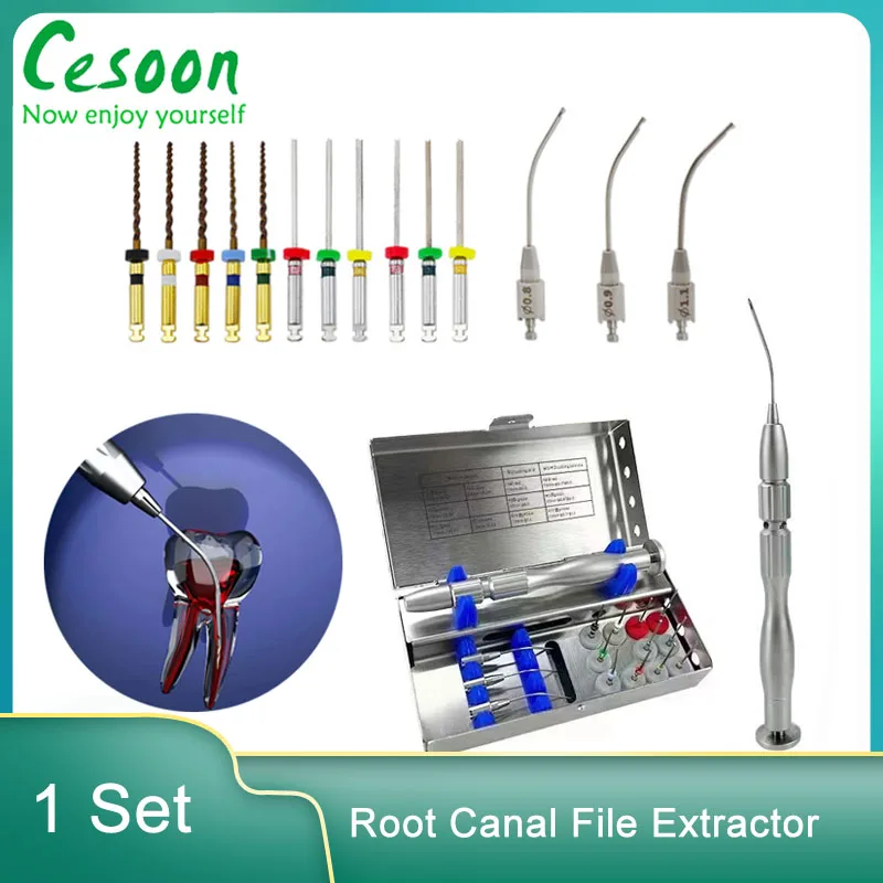 

1Set Dental Root Canal File Extractor For Clinic Endo Removal System Kit Endodontic Treatment Broken Files Dentist Instrument