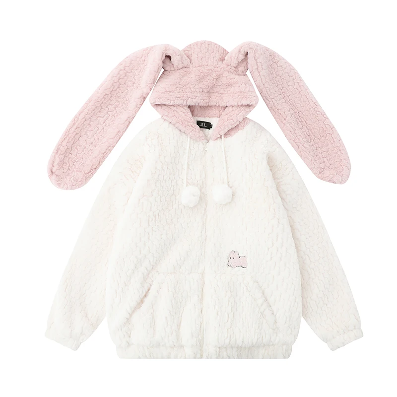 Женская одежда на флисовой подкладке с капюшоном в стиле преппи милыми