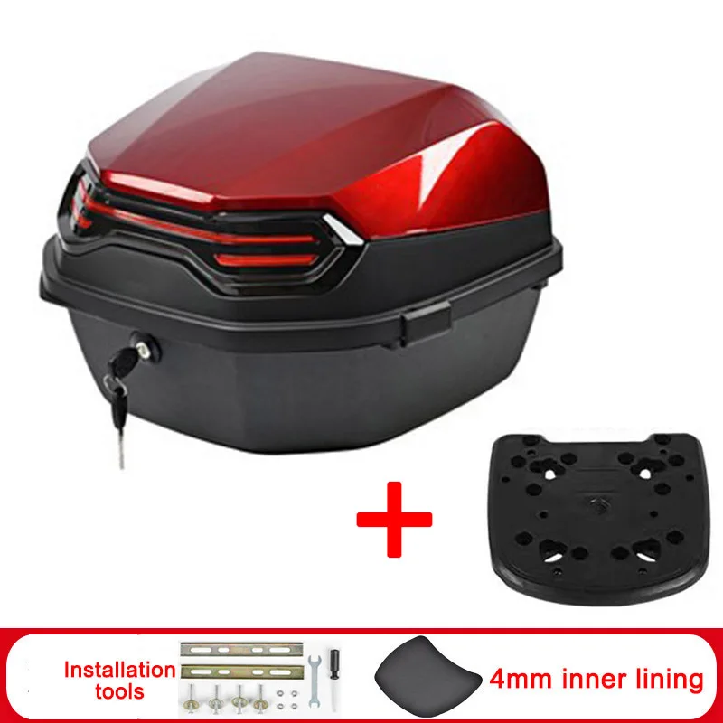 

Хвостовая коробка для мотоцикла, багажник для скутера, верхний замок, чехол для хранения с мягкой спинкой и быстросъемной системой