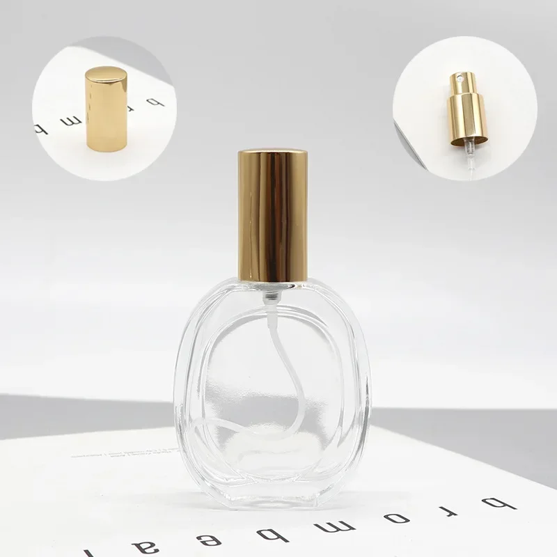 Флакон для духов стеклянный флакон с винтовым верхом 50 мл распыления шелковым
