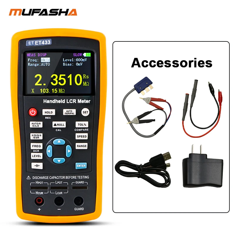 

Мультиметр MUFASHA LCR, цифровой измеритель частоты, с электрическим мостом