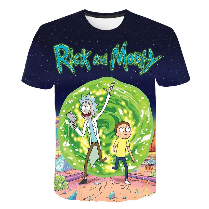 

2022 Summer New Children Clothing Rick little boy T-shirt Rick Anime t shirts Baby Kids funny t-shirt 4-14 year old girls gift