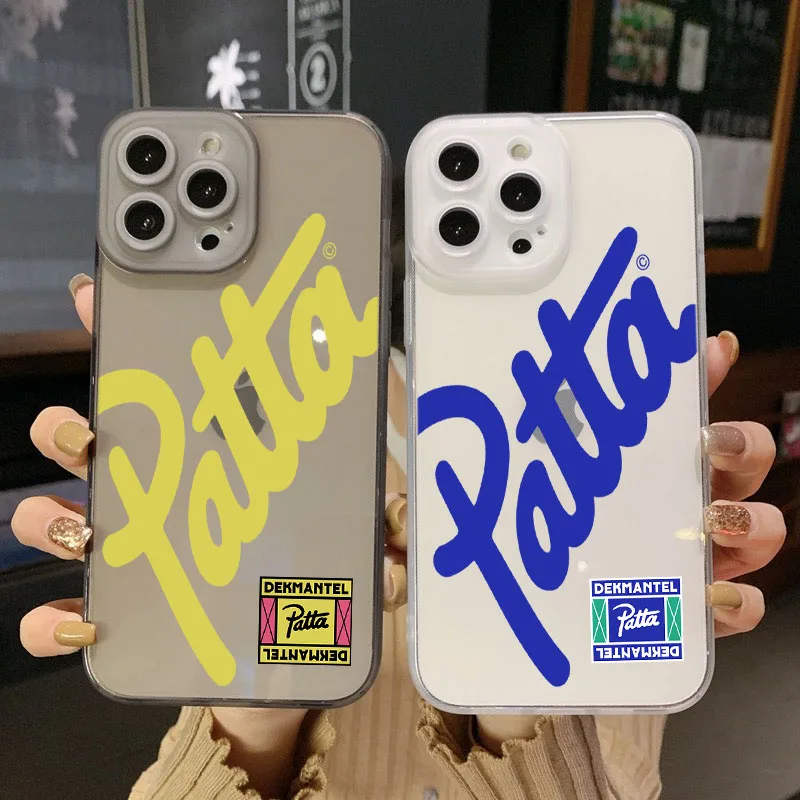 

Street Trend Culture Brand PATTA Lens Protection Phone Case For iPhone 11ProMax SE22 8Plus 14 13mini 12Pro XSMax XR Soft Cover
