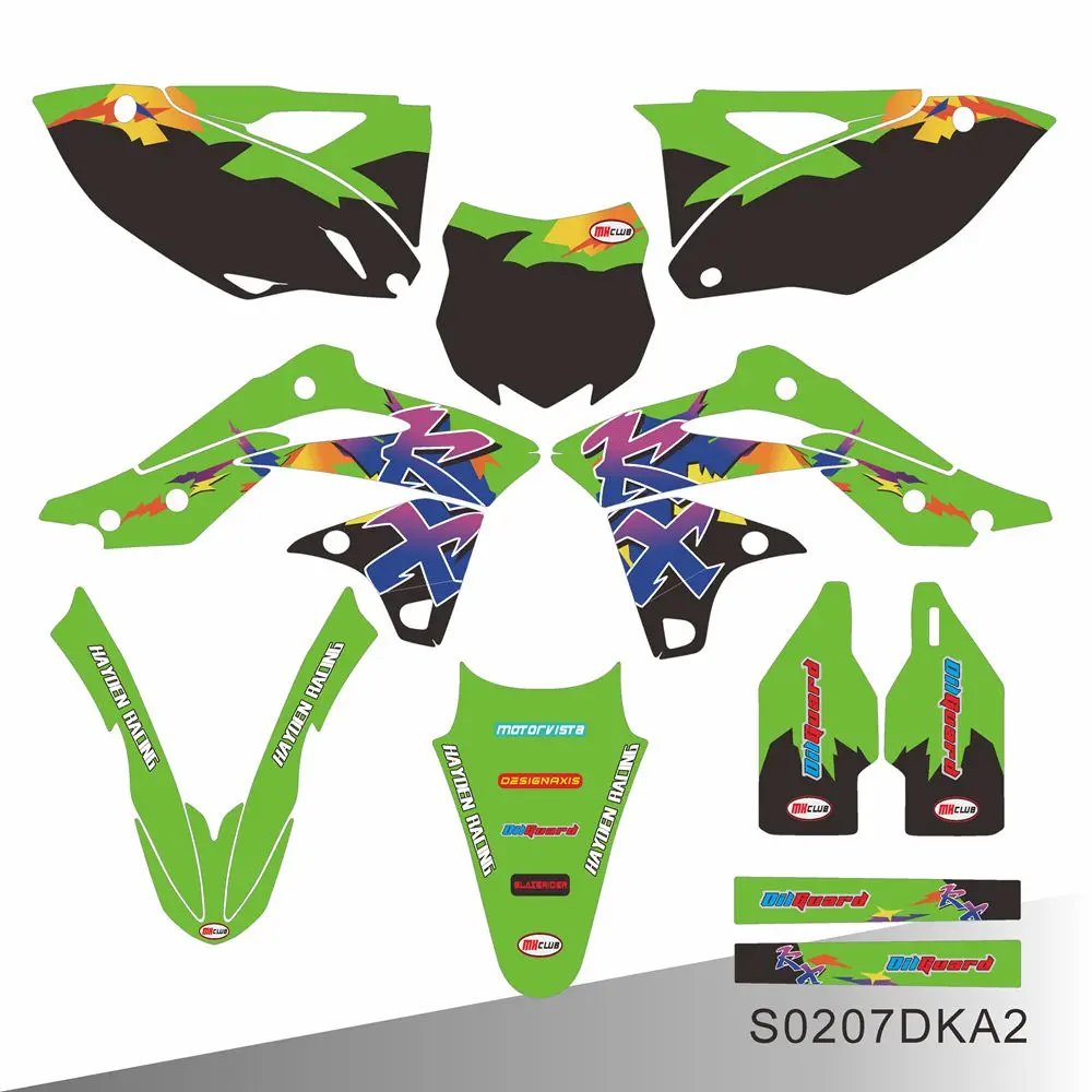 Полностью графические наклейки для Kawasaki KX250F KXF250 KXF 250 KX 250F 2013 2014 2015 2016 на задний