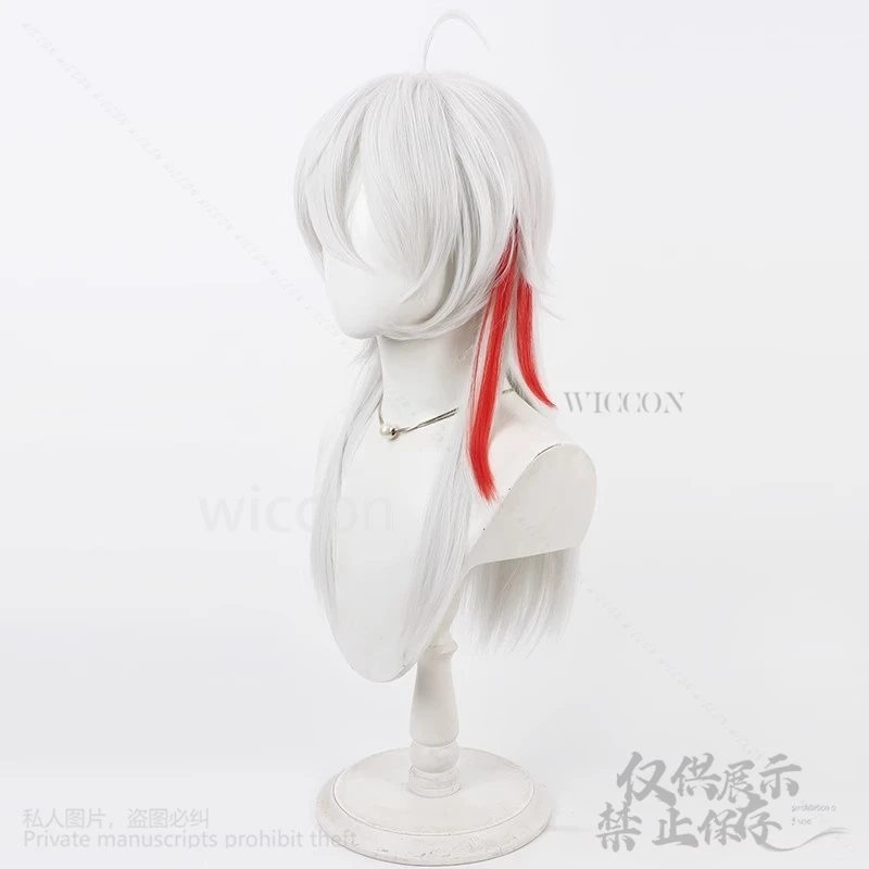 Аниме игра Wuthering Waves косплей костюм Зони серебристо-белый мелированный красный