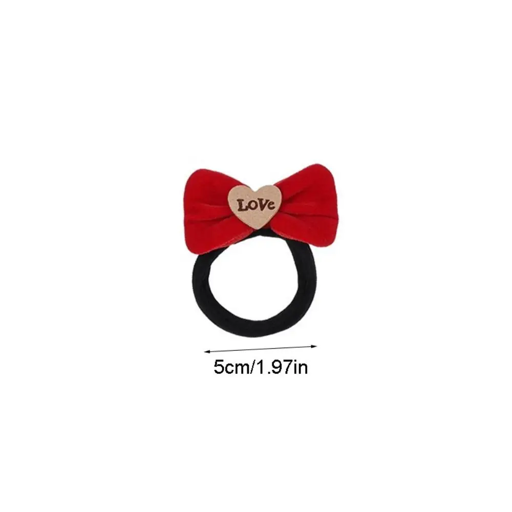 Бархатные резинки для волос с красным бантом эластичная резинка повязка толстой