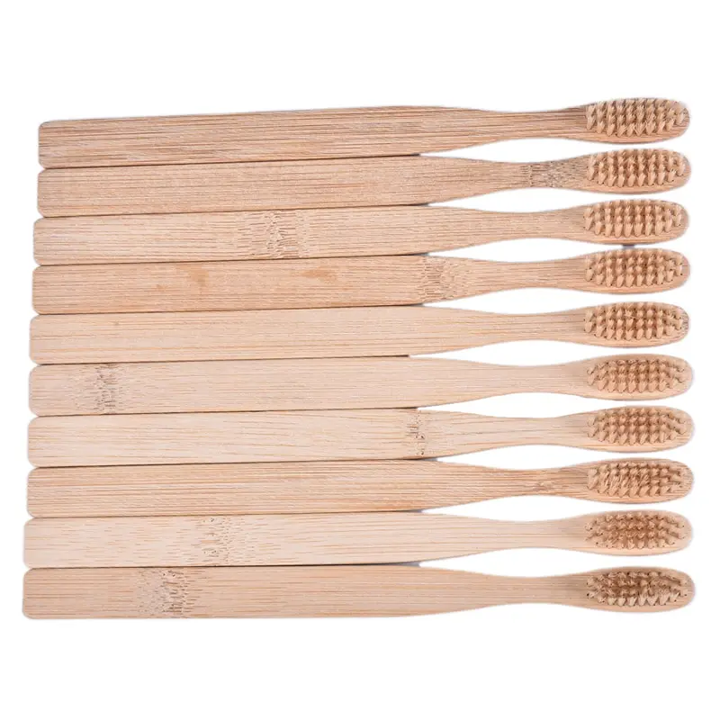 

10pcs/setEnvironmental Bamboo Charcoal Toothbrush For Oral Health Low Carbon Medium Soft Bristle Wood Handle Toothbrush