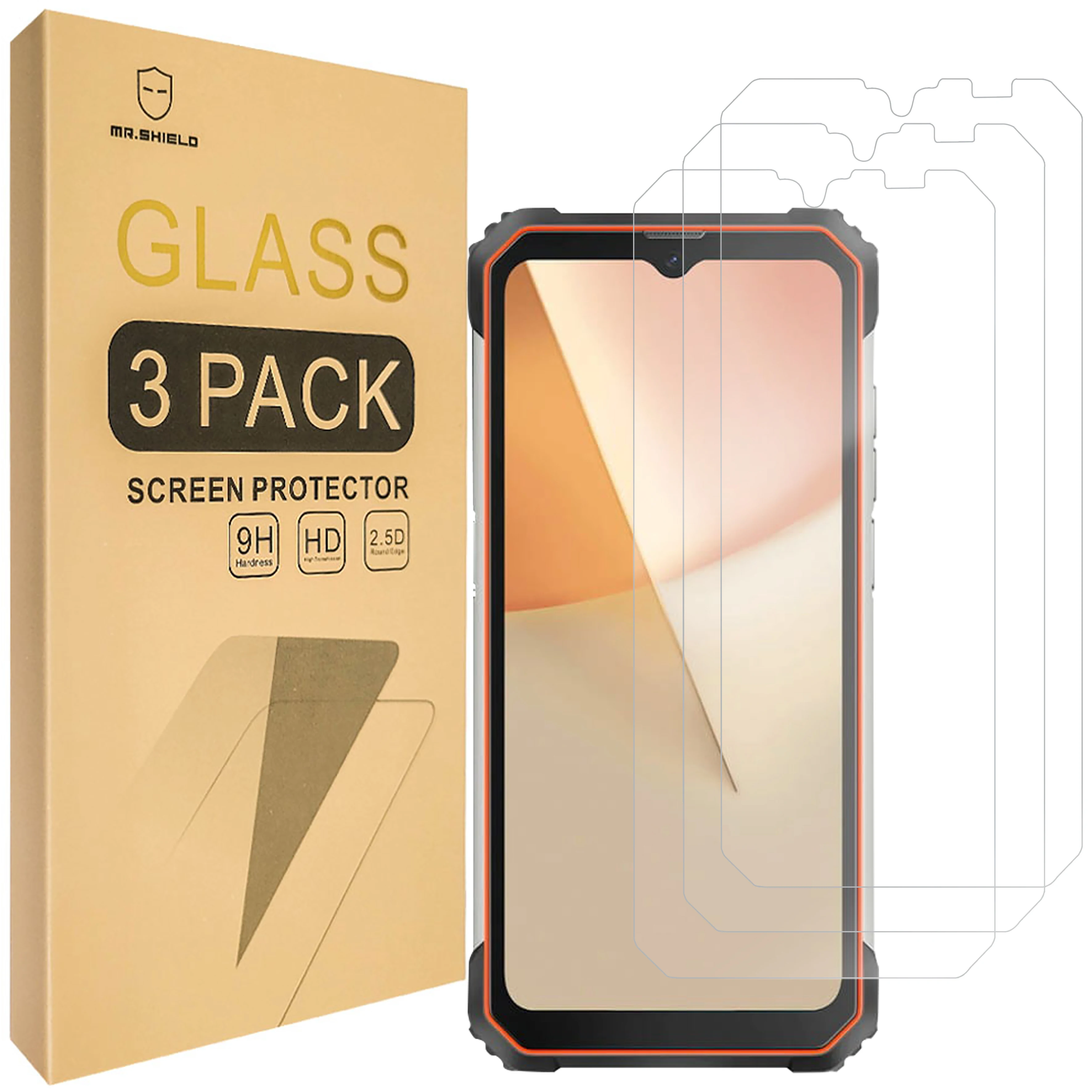 Mr.Shield [3-Pack] Screen Protector For Blackview BL8800 / Blackview BL8800 Pro 5G [Tempered Glass] [9H Hardness]