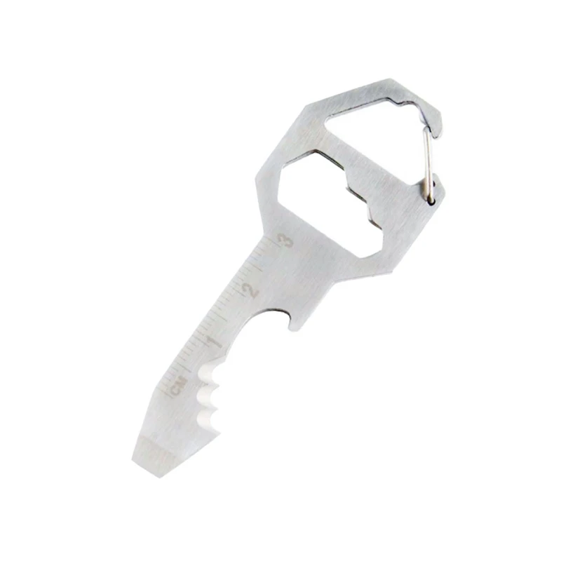 

Брелок открывалка для бутылок многофункциональный инструмент для кемпера велосипедная линейка брелок резьба резак отвертка