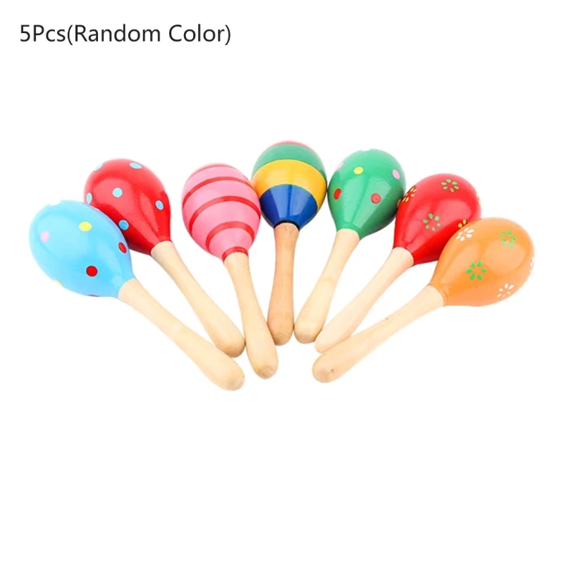 

5 шт./набор, деревянные погремушки-колокольчики