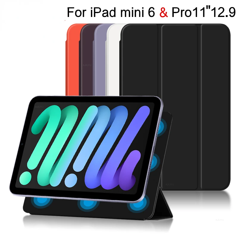

2023 trend iPad mini 6 Case Ultra Thin Smart Cover Pro 11 12.9 2021 Mini6 Air 5 4 Tablet Pencil Charge With Auto Wake UP