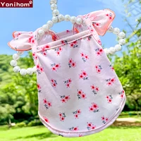 sweet pet sling skirt summer floral pet clothes for small dogs cats fashion princess dress for chihuahua pet supplies dog skirts