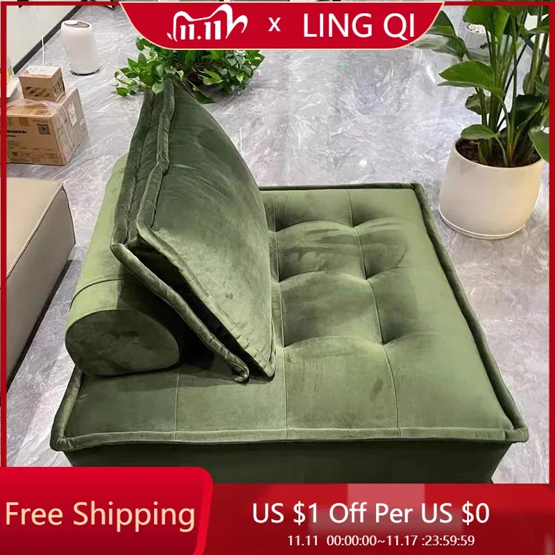 

Vintage Organizer Sofa Halloween Minimalist Lazy Module Couch Green Single Italiano Free Shipping Canape Salon Home Furniture