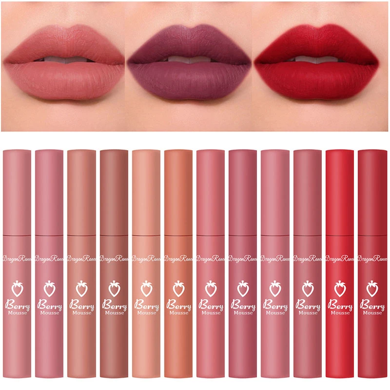 

Lip Glaze Lip Gloss Colorful Long Lasting Moisturizing Velvet Matte Lipstick Waterproof Hydrating Beauty Cosmetics Lipsticks