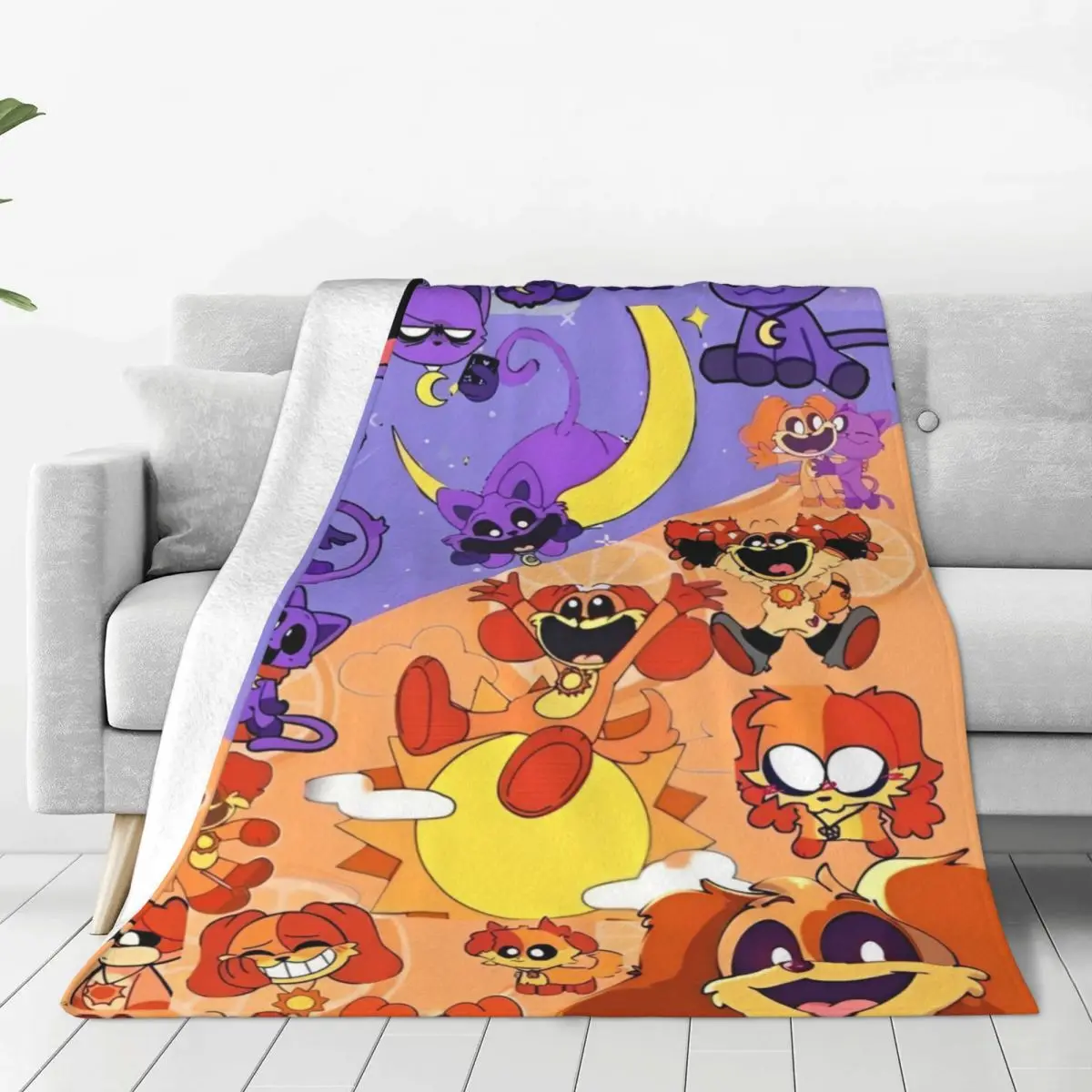 Улыбающееся одеяло для малышей с улыбающимся ловком фланелевое кемпинга спальни