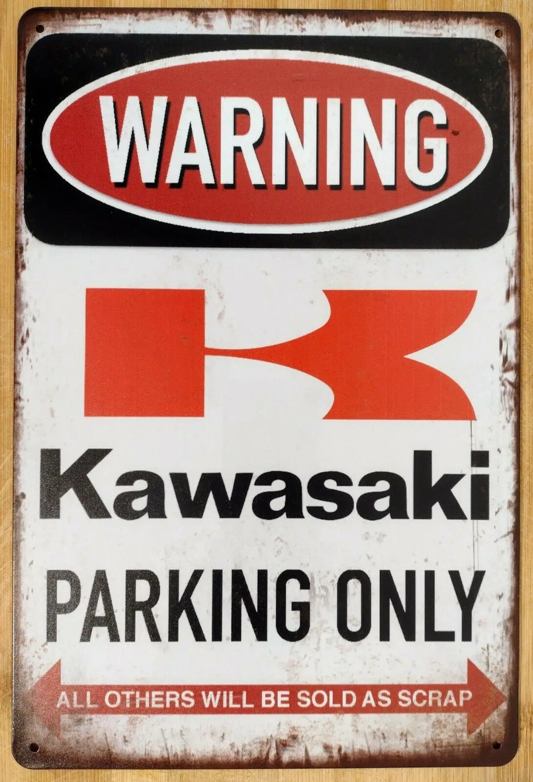 

Kawasaki Parking Only Metal Sign Vintage Garage Home Bar Pub Metal Stickers Wall Decoration