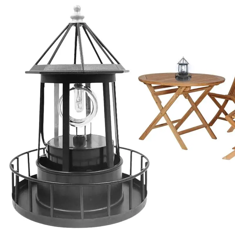 

Solar Lighthouse Lamp Waterproof Solar LED Lighthouse 360 Rotating Lights Lighthouse Outdoor Decor Lawn Lamp For Yard And Garden