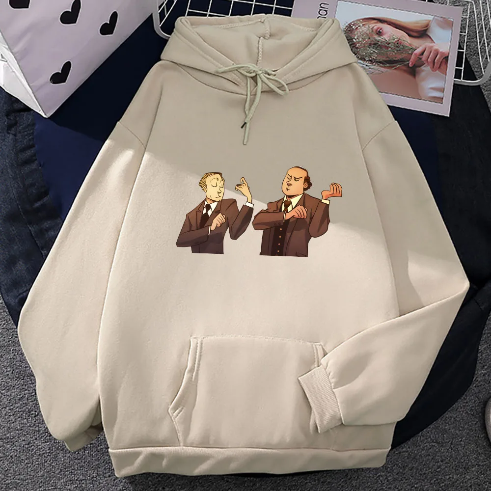 

Ffrasier Cartoon Graphic Hoodies Vintage Casual Sweatshirts Male/female Fleece Pullovers Autumn Winter Warm Hooded Clothing