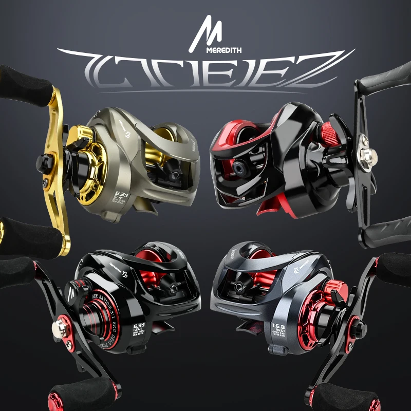 

MEREDITH New Baitcasting Reel 7.2:1or6.3:1High Speed 8KG Max Drag Fishing Reel For Bass in ocean environment Cheap Reel Fishing