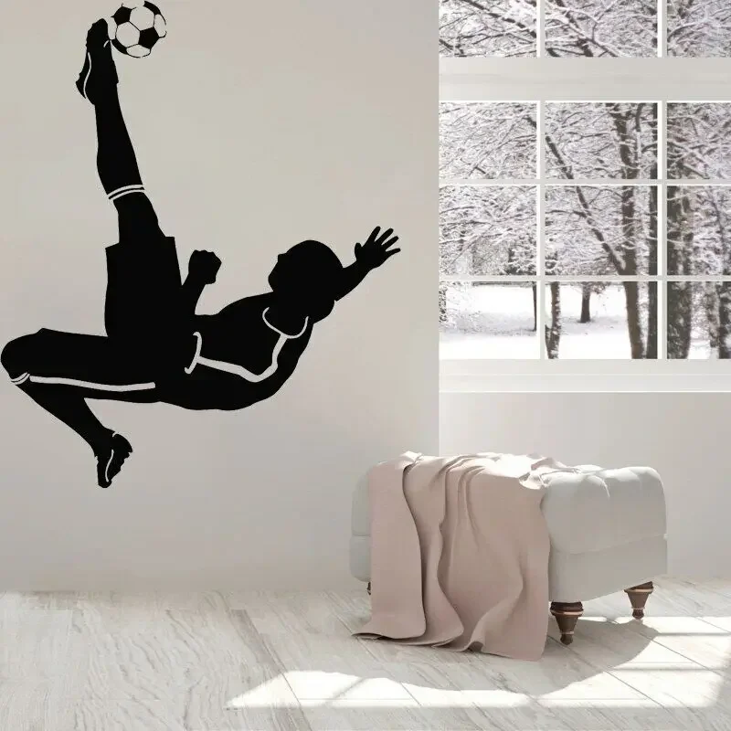 Виниловая наклейка для футбола футболист наклейки на стену украшение комнаты